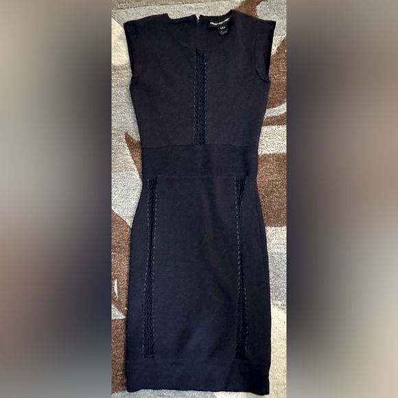 French Connection Capped Sleeve Cruz Danni Lace Inset Bodycon Bandage Dress - Picture 7 of 11